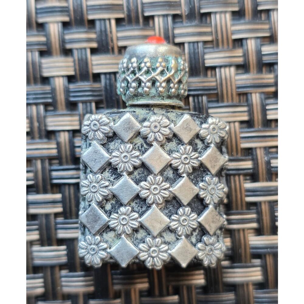VINTAGE FRENCH AMETHYST PERFUME BOTTLE PETIT FLACON Empty
